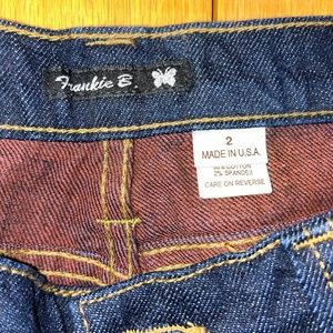 New With Tags! Frankie B Jeans Womens Size 2 Low Rise Dark Denim Flared Jeans